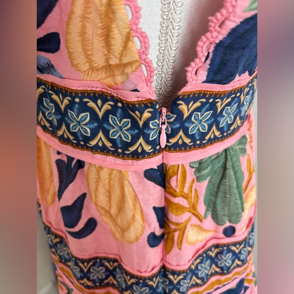 Farm Rio Seashell Tapestry Midi Dress In size Large - Picture 9 of 16